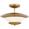 Minka Lavery Solara 3-Light 18.25-in Legacy Brass Indoor Semi-Flush
