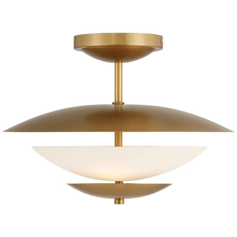 Image 2 Minka Lavery Solara 3-Light 18.25-in Legacy Brass Indoor Semi-Flush more views
