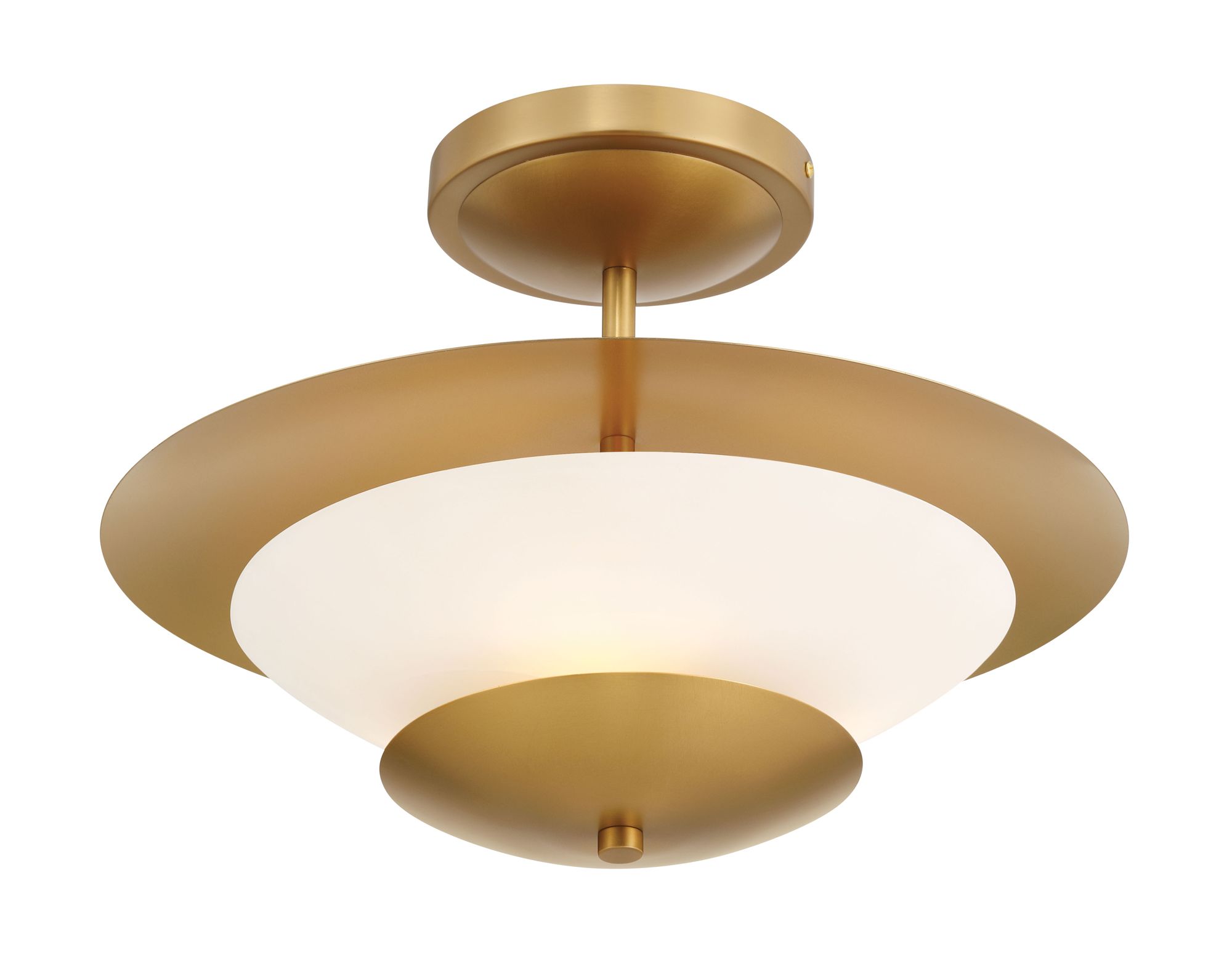 Image 6 Minka Lavery Solara 3-Light 18.25-in Legacy Brass Indoor Semi-Flush more views