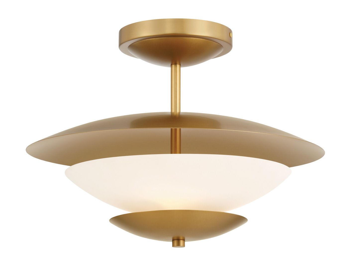 Image 7 Minka Lavery Solara 3-Light 18.25-in Legacy Brass Indoor Semi-Flush more views