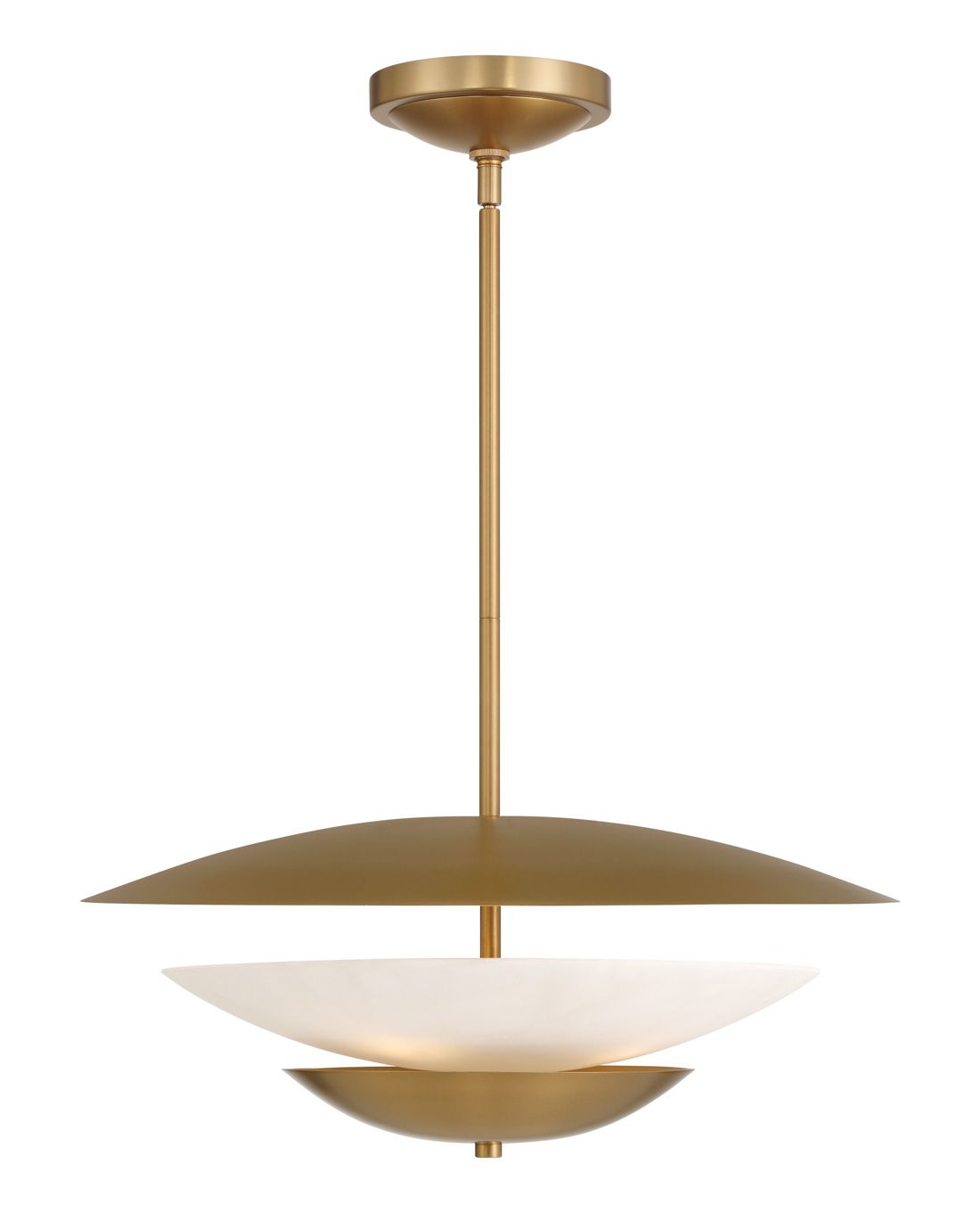 Image 3 Minka Lavery Solara 4-Lt 23.75-in Legacy Brass Pendant with Alabaster Shade more views
