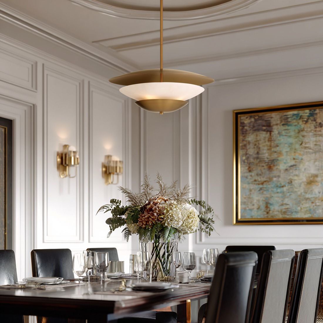 Image 4 Minka Lavery Solara 4-Lt 23.75-in Legacy Brass Pendant with Alabaster Shade more views