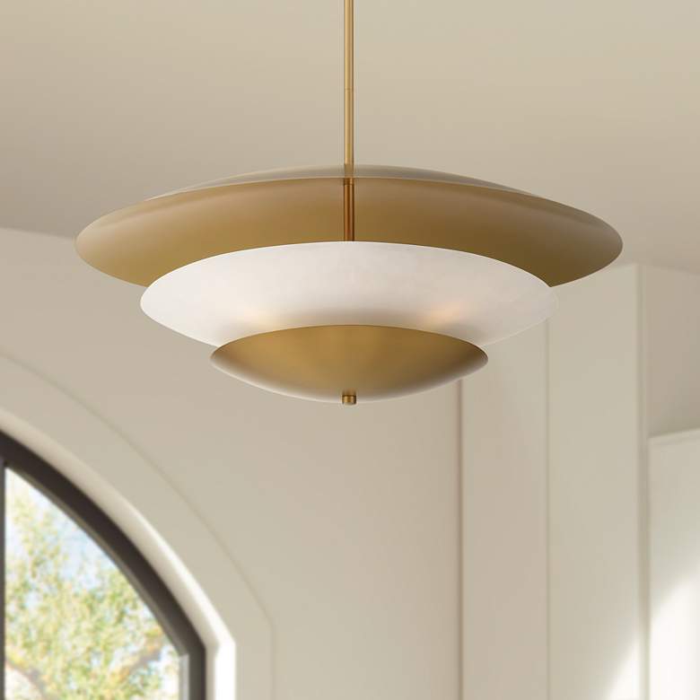 Image 1 Minka-Lavery Solara 5-Light 31.5-in Legacy Brass Indoor Pendant