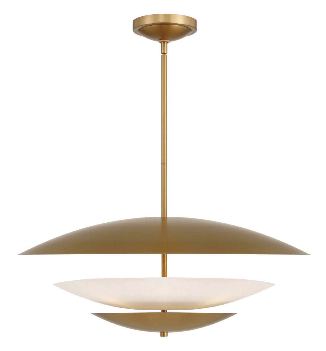Image 3 Minka-Lavery Solara 5-Lt 31.5-in Legacy Brass Pendant with Alabaster Shade more views
