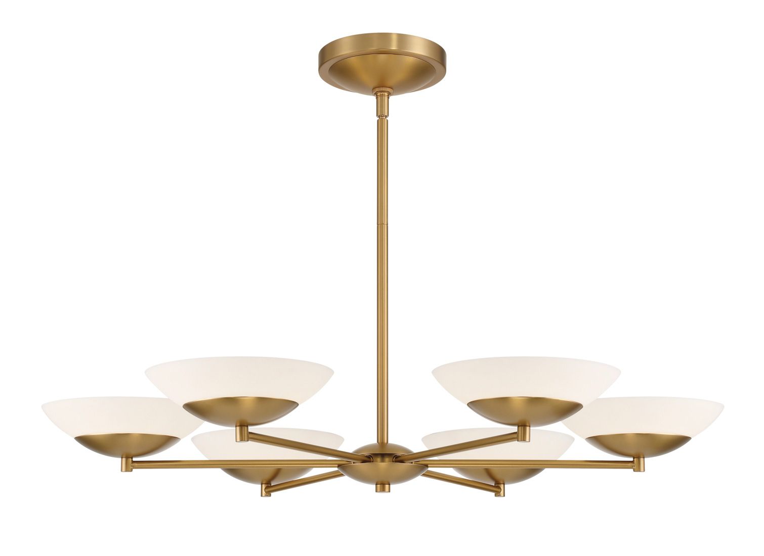 Image 4 Minka Lavery Solara LED 36-in Legacy Brass Chandelier with Alabaster Shade more views