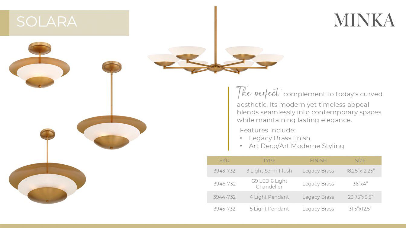 Image 7 Minka Lavery Solara LED 36-in Legacy Brass Chandelier with Alabaster Shade more views