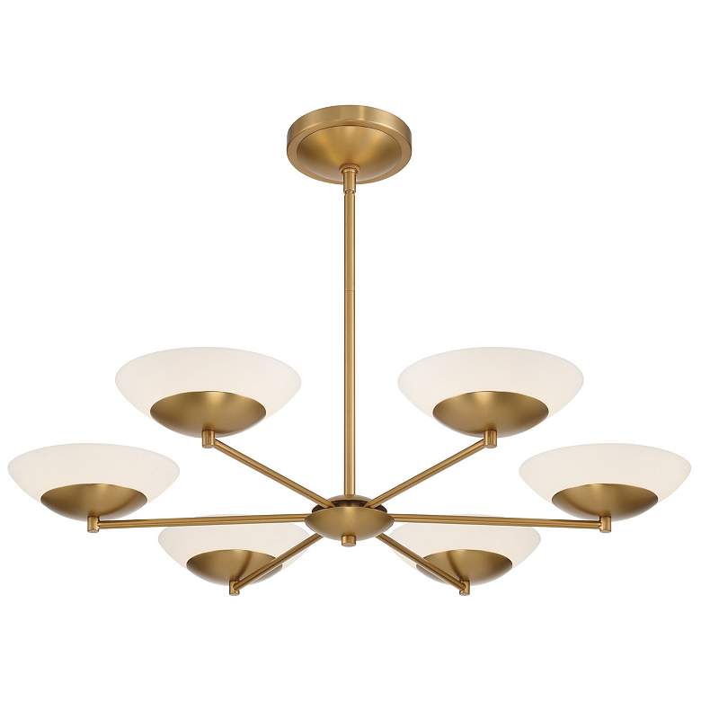 Image 7 Minka Lavery Solara LED 6-Light 36-in Legacy Brass Indoor Chandelier more views