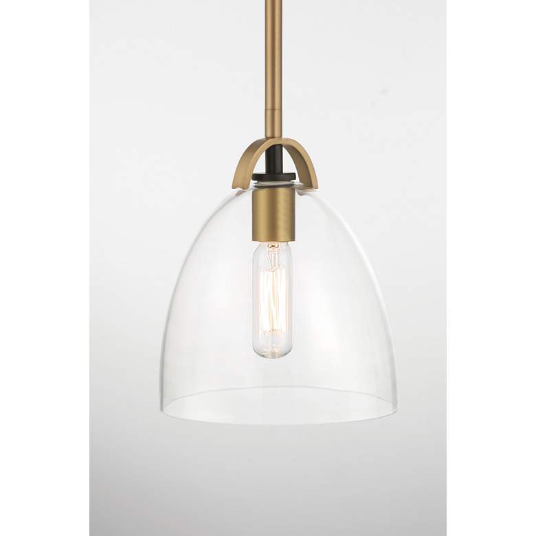 Image 3 Minka-Lavery Sommersby 1-Light 7-in Brass and Matte Black Indoor Pendant more views