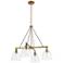 Minka-Lavery Sommersby 4-Light 30-in Brass and Matte Black Chandelier