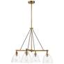 2_Minka-Lavery Sommersby 4-Light 30-in Brass and Matte Black Chandelier more views