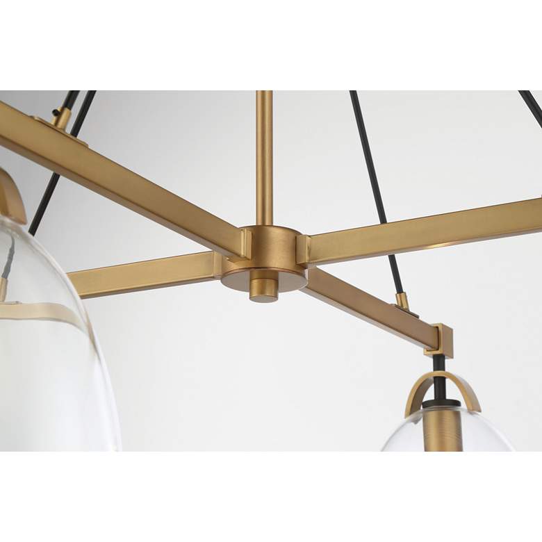 Image 4 Minka-Lavery Sommersby 4-Light 30-in Brass and Matte Black Chandelier more views