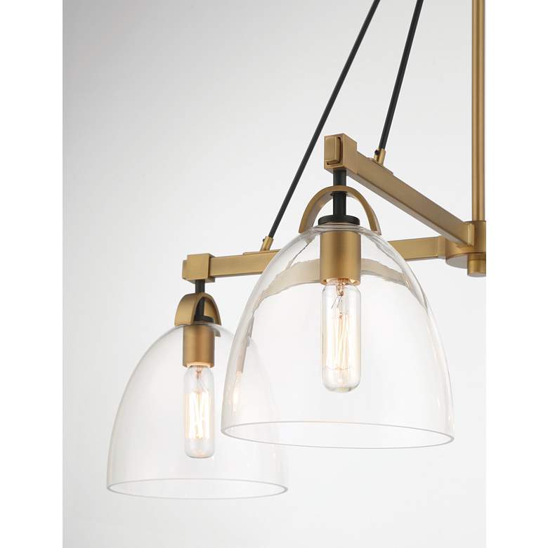Image 5 Minka-Lavery Sommersby 4-Light 30-in Brass and Matte Black Chandelier more views