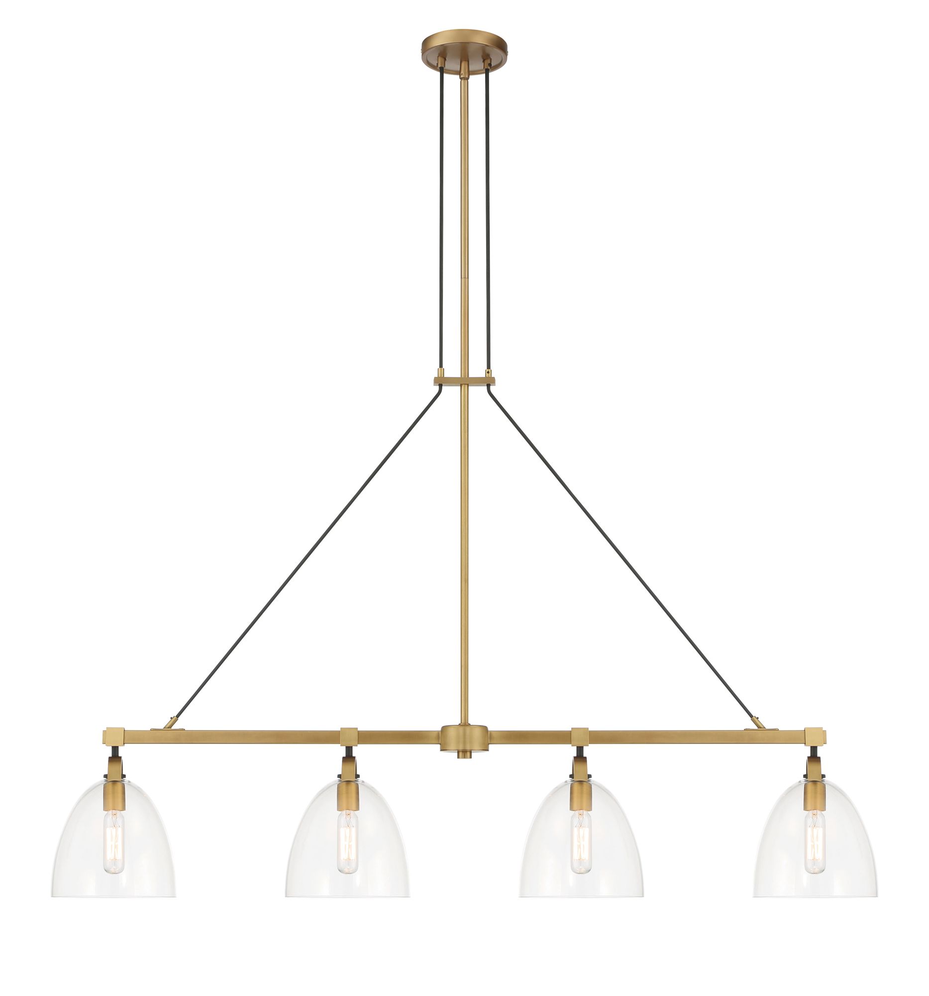 Image 3 Minka-Lavery Sommersby 4-Light 46-in Brass and Black Linear Chandelier more views