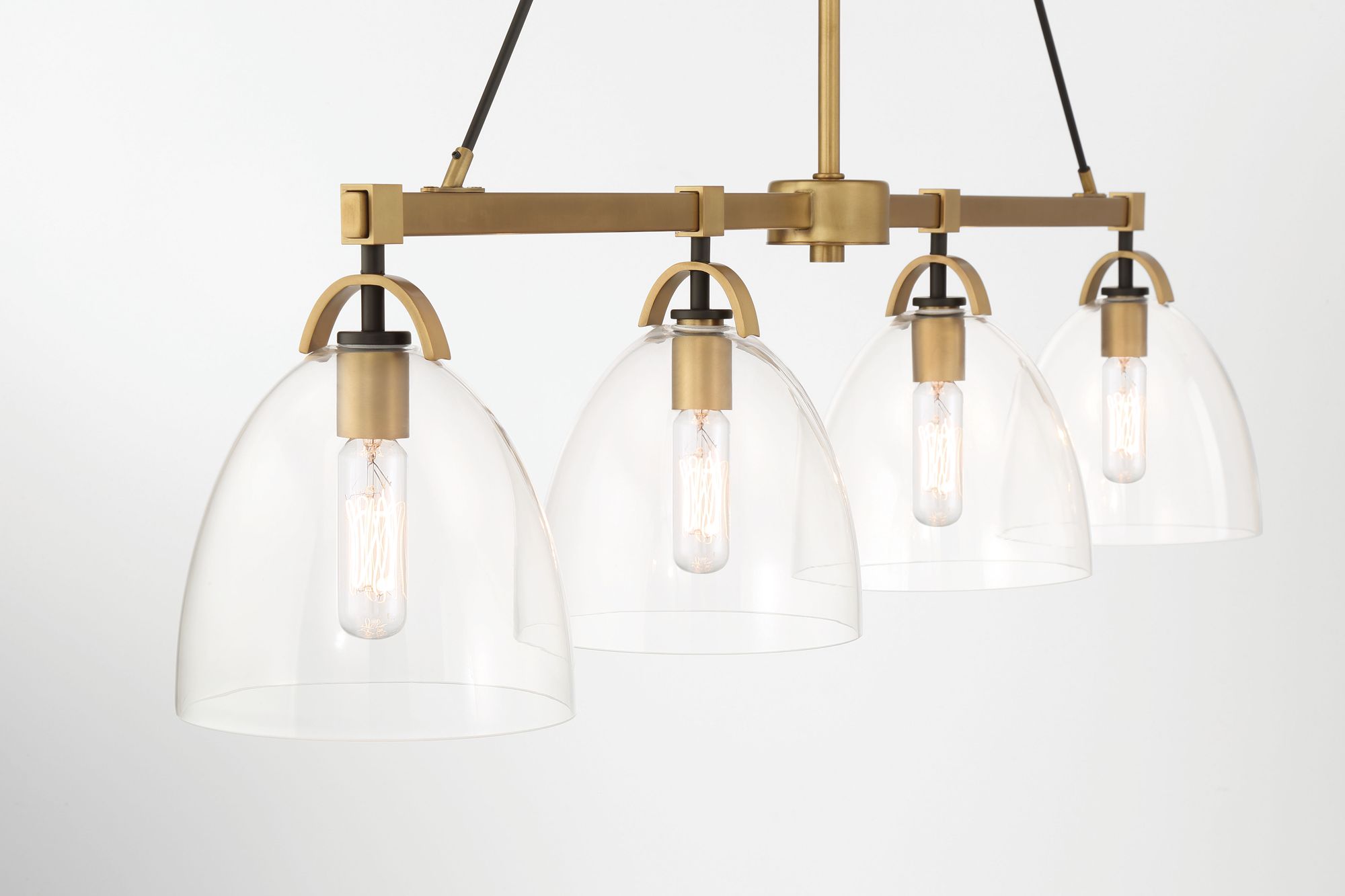 Image 7 Minka-Lavery Sommersby 4-Light 46-in Brass and Black Linear Chandelier more views