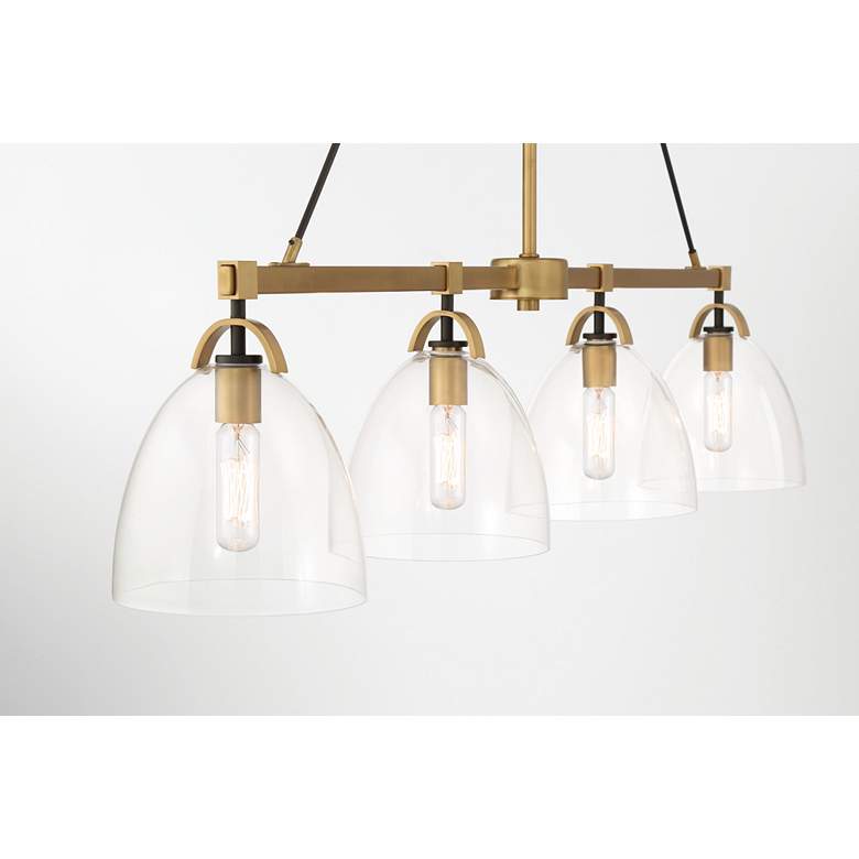 Image 4 Minka-Lavery Sommersby 4-Light 46-in Brass and Matte Black Chandelier more views