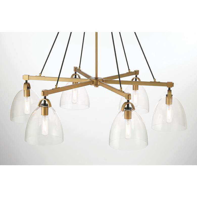 Image 3 Minka-Lavery Sommersby 6-Light 36-in Brass and Matte Black Chandelier more views