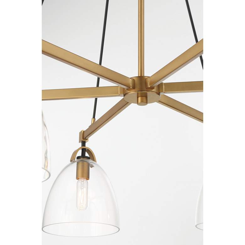 Image 4 Minka-Lavery Sommersby 6-Light 36-in Brass and Matte Black Chandelier more views