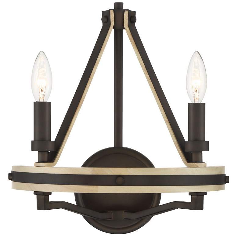 Image 1 Minka Lavery Sonoma 2-Light 13-in Dark Bronze Indoor Wall Sconce