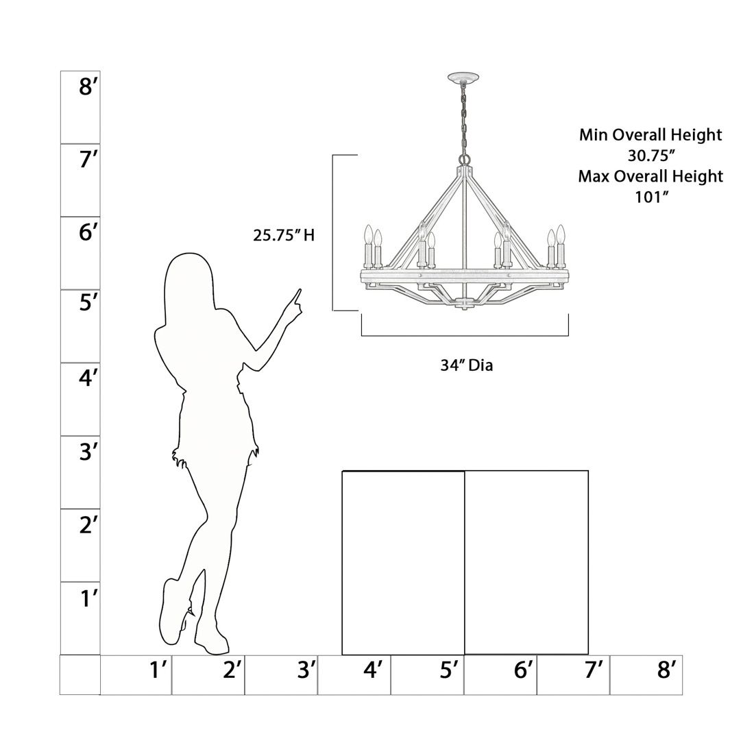 Image 5 Minka-Lavery Sonoma 8-Light 34-in Bronze and Natural Solid Wood Chandelier more views