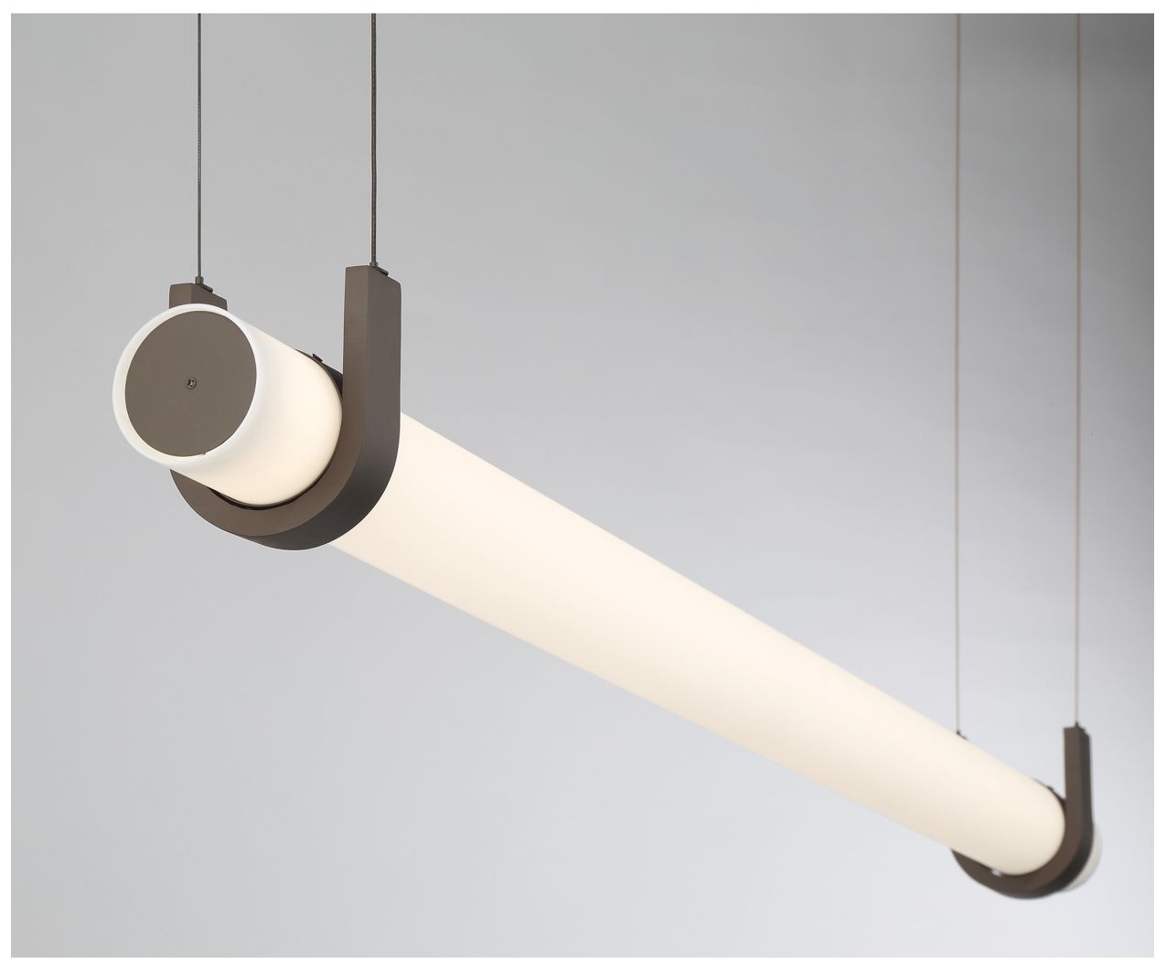 Minka Lavery Sorelle LED 58-in Dark Bronze Linear Chandelier with Shade