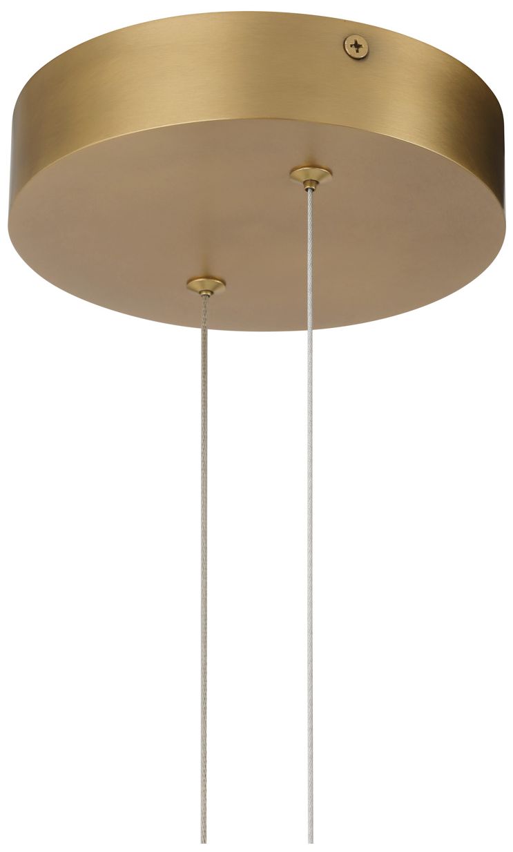 Minka Lavery Sorelle LED 58-in Legacy Brass Linear Chandelier with Shade