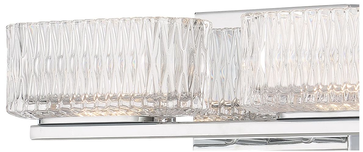 Image 2 Minka-Lavery Sparren 2-Light Chrome LED Bath Vanity with Clear Glass Shade more views