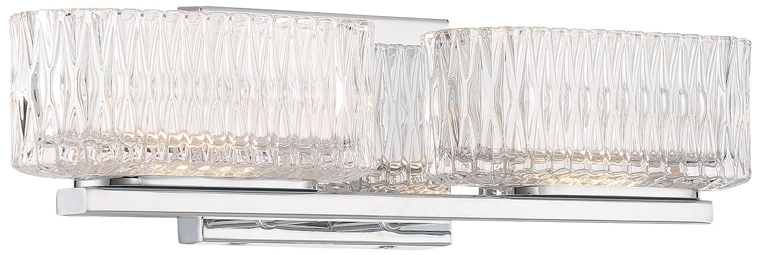 Image 4 Minka-Lavery Sparren 2-Light Chrome LED Bath Vanity with Clear Glass Shade more views