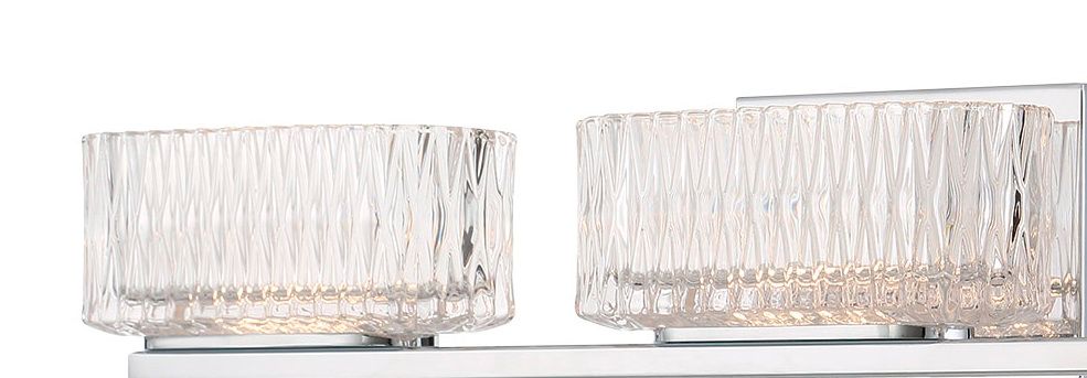 Image 2 Minka-Lavery Sparren 3-Light Chrome LED Bath Vanity with Clear Glass Shade more views