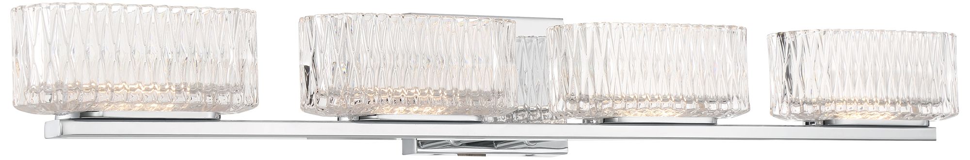 Minka-Lavery Sparren 4-Light Chrome LED Bath Vanity Light with Glass Shade