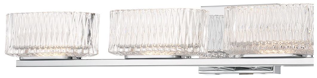 Image 2 Minka-Lavery Sparren 4-Light Chrome LED Bath Vanity Light with Glass Shade more views
