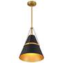 7_Minka Lavery Springfield 1-Light 12-in Brass and Black Pending Lighting more views