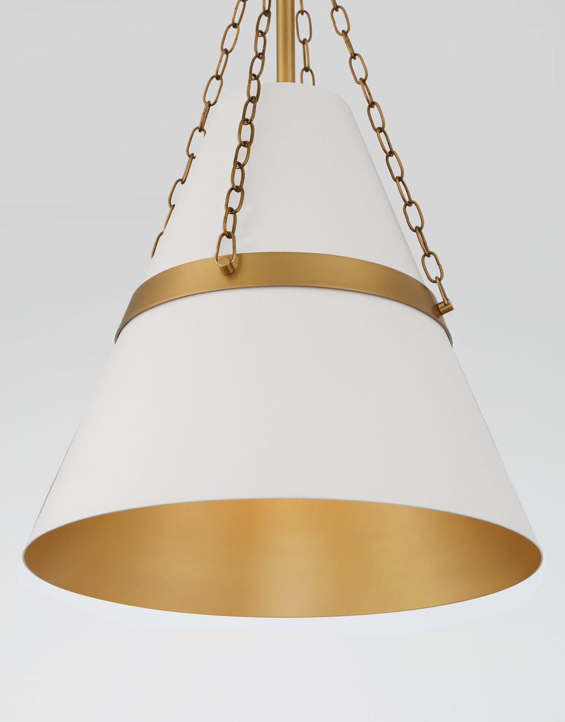 Minka Lavery Springfield 1-Light 12-in Brass and Cream Pending Lighting
