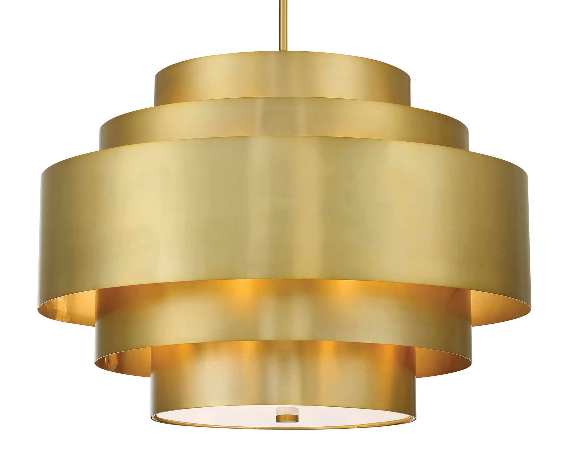Image 5 Minka-Lavery Spyglass Terrace 5-Light Soft Brass Pendant with Shade more views