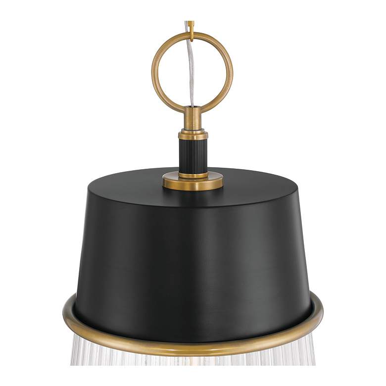 Image 2 Minka Lavery Stamford 1-Light 13-in Brass and Matte Black Pending Lighting more views