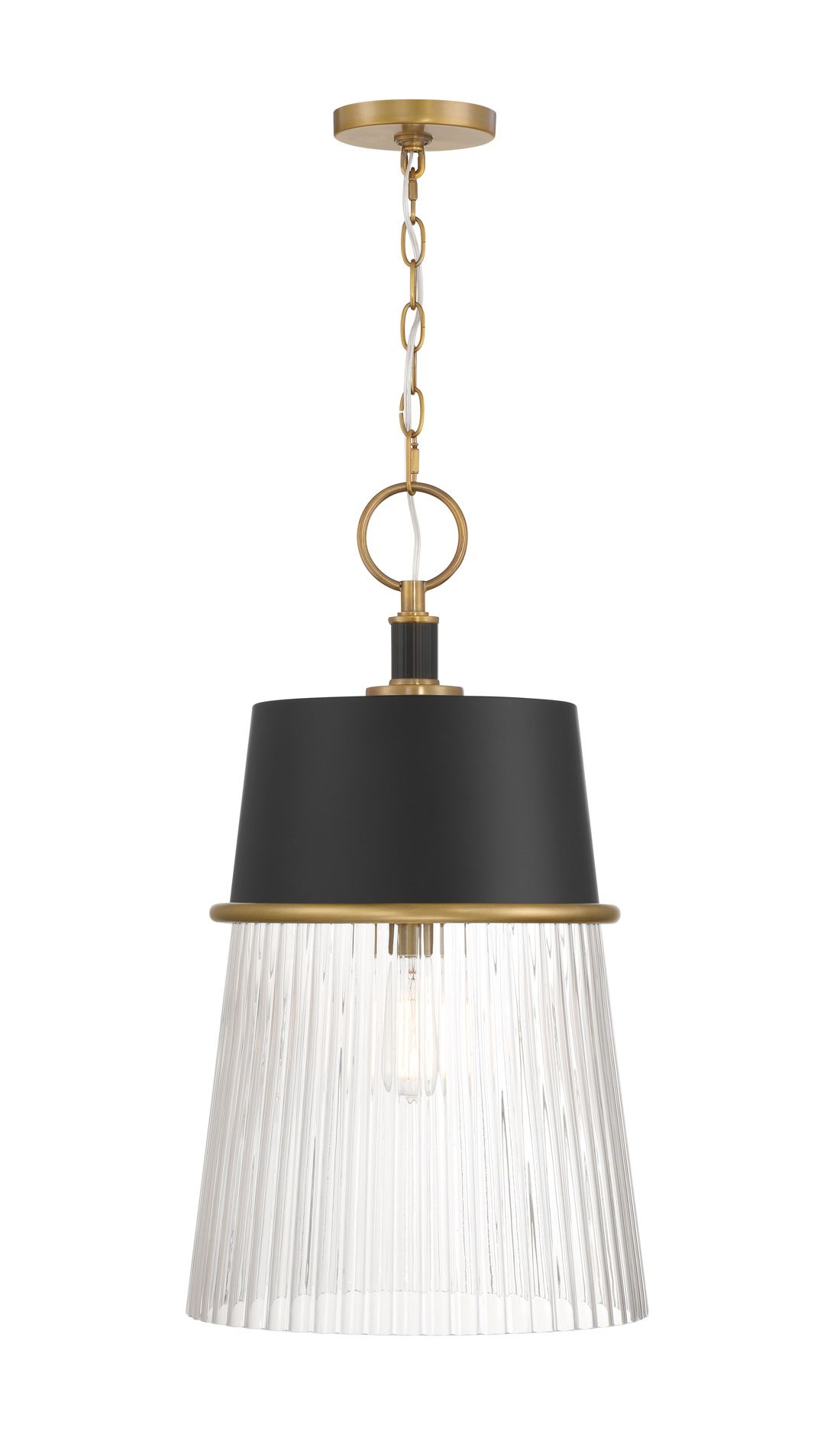 Image 5 Minka Lavery Stamford 1-Light 15-in Legacy Brass and Black Pendant Light more views