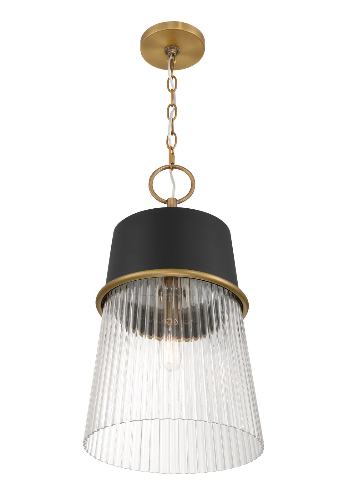 Image 7 Minka Lavery Stamford 1-Light 15-in Legacy Brass and Black Pendant Light more views