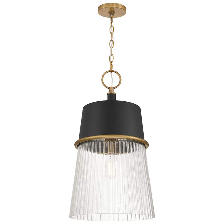 Image 1 Minka Lavery Stamford 1-Light 15-in Legacy Brass and Black Pending Lighting