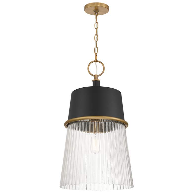 Image 2 Minka Lavery Stamford 1-Light 15-in Legacy Brass and Black Pending Lighting more views