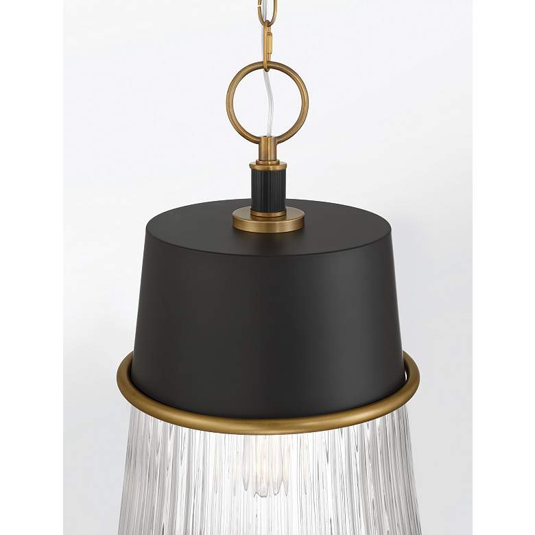 Image 4 Minka Lavery Stamford 1-Light 15-in Legacy Brass and Black Pending Lighting more views