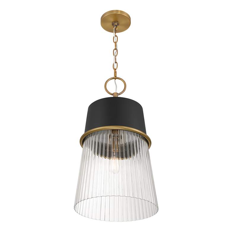 Image 5 Minka Lavery Stamford 1-Light 15-in Legacy Brass and Black Pending Lighting more views