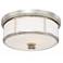 Minka Lavery Stassi 16" Wide Polished Nickel Opal Drum Ceiling Light