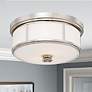 1_Minka Lavery Stassi 16" Wide Polished Nickel Opal Drum Ceiling Light