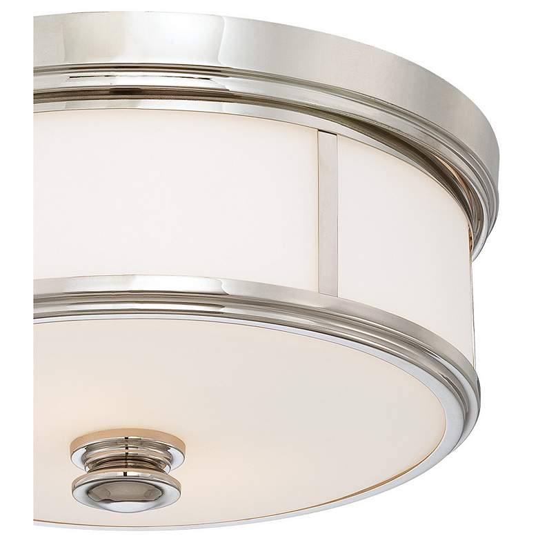 Image 3 Minka Lavery Stassi 16" Wide Polished Nickel Opal Drum Ceiling Light more views
