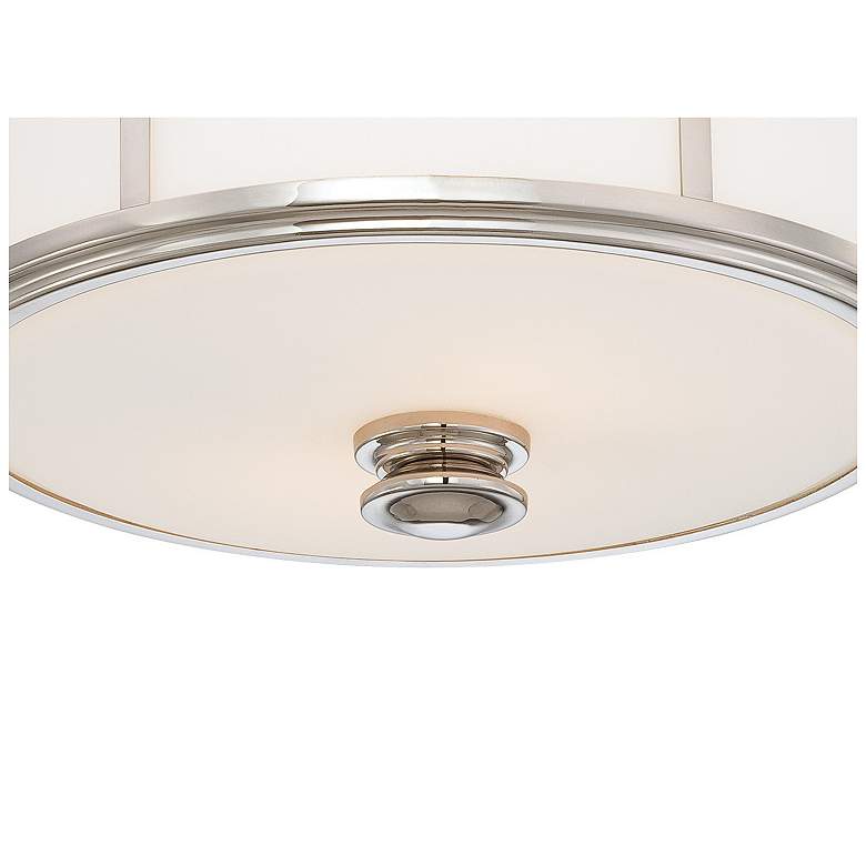 Image 4 Minka Lavery Stassi 16" Wide Polished Nickel Opal Drum Ceiling Light more views