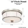 6_Minka Lavery Stassi 16" Wide Polished Nickel Opal Drum Ceiling Light more views
