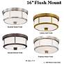 7_Minka Lavery Stassi 16" Wide Polished Nickel Opal Drum Ceiling Light more views