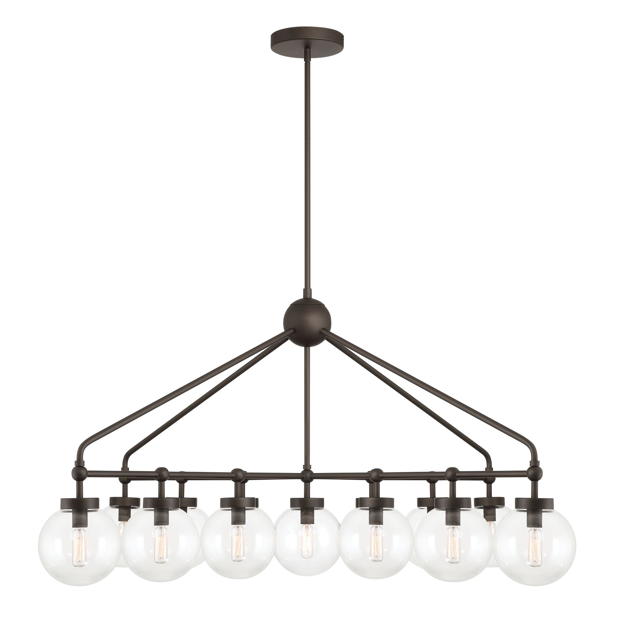 Image 3 Minka-Lavery Stella 13-Light 52-in Dark Bronze Chandelier with Glass Shades more views