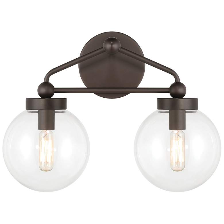 Image 1 Minka-Lavery Stella 2-Light 14.75-in Dark Bronze Indoor Vanity Light
