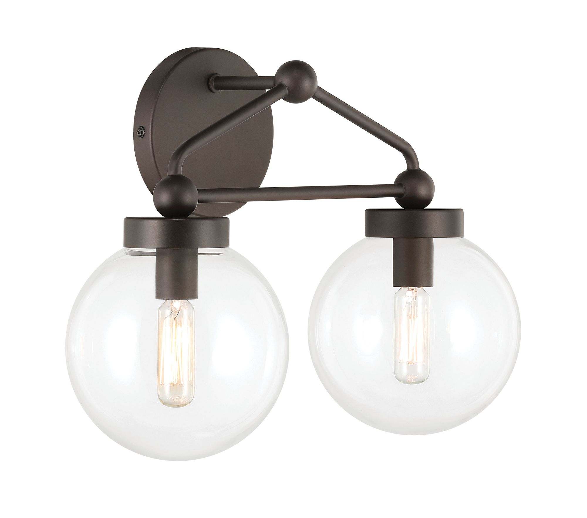 Minka-Lavery Stella 2-Light 14.75-in Dark Bronze Indoor Vanity Light