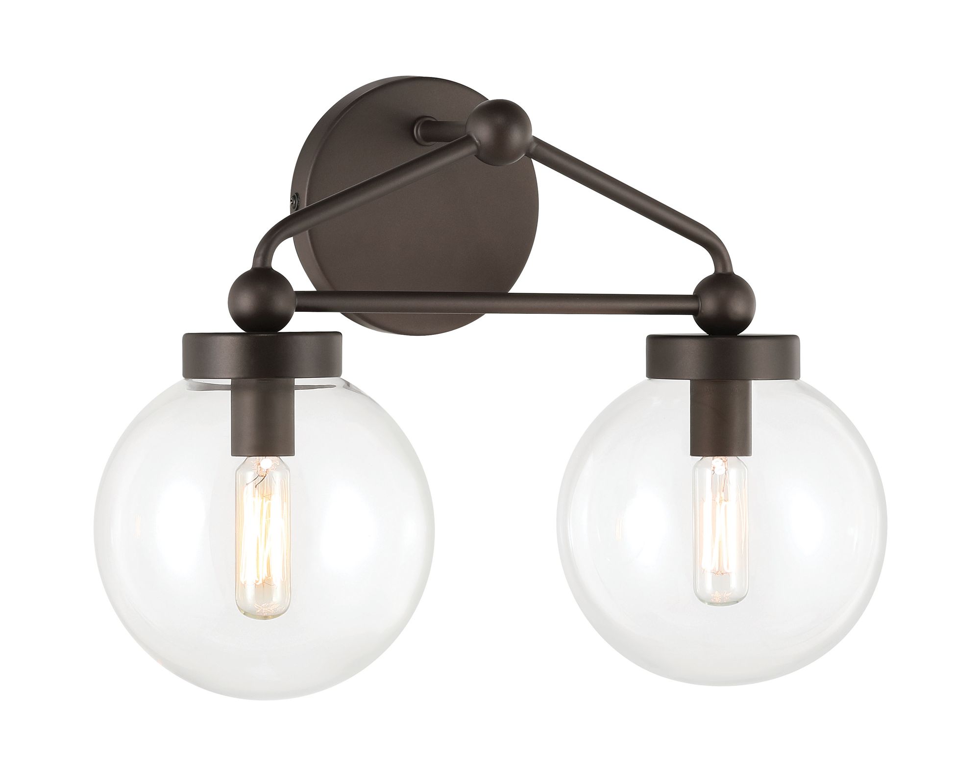 Minka-Lavery Stella 2-Light 14.75-in Dark Bronze Indoor Vanity Light